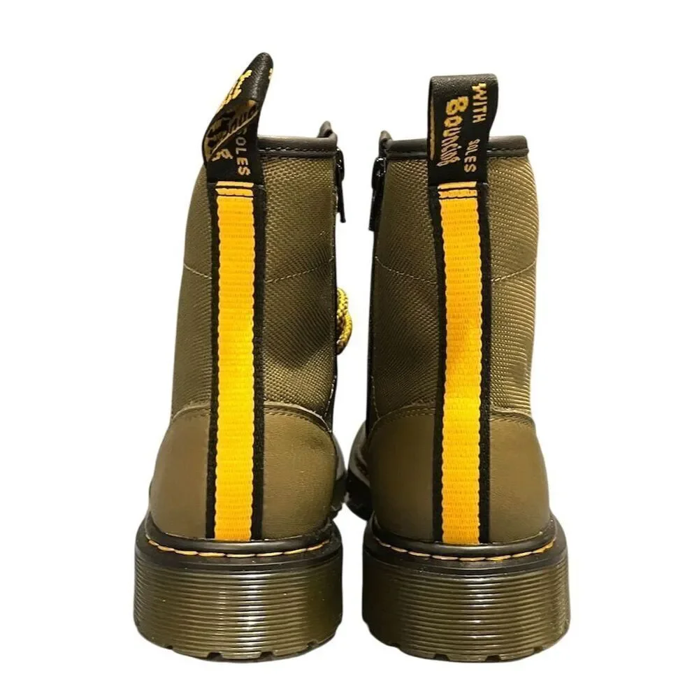 Dr. Martens 1460 Panel Y Teens Leather Boots Outdoor Green M6/L7 Lace Up Unisex